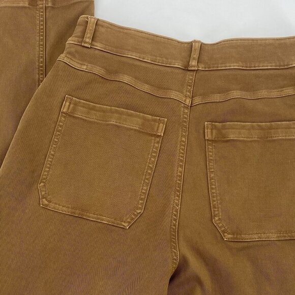 Spanx Stretch Twill Utility Pant Size Small Acorn Brown Pull On Slimming - Picture 14 of 14